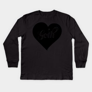 Goth at Heart Kids Long Sleeve T-Shirt